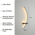 Noir Droite 55CM / Gradation continue (RC)