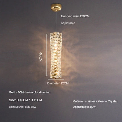 Lustre léger en cristal pour intérieur contemporain élégant — LZ4X9P2
