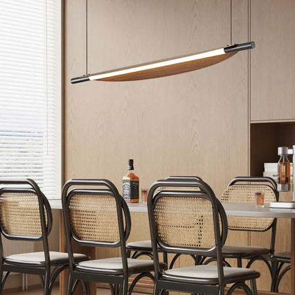 Lustre japonais rétro en bois de noyer pour intérieur — LZ4X9T