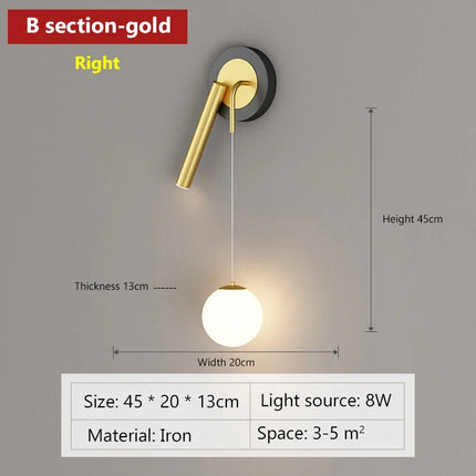 Applique murale LED double tête au design moderne pour décoration intérieure — LZ4XJ9