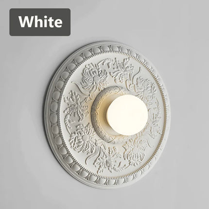 Applique murale rétro avec abat-jour en verre blanc haut de gamme — LZ4X9P2