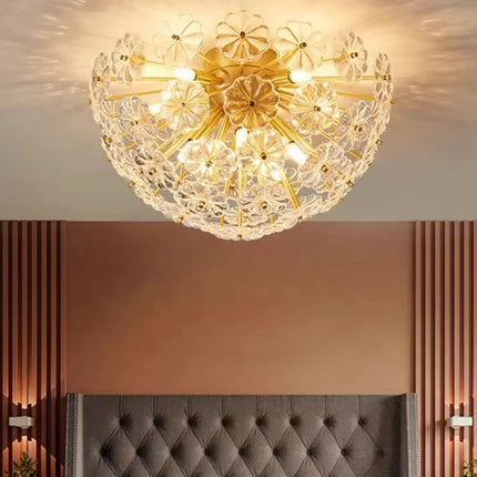 Plafonnier en verre cristal au design nordique pour intérieur moderne — LZ4X9P2Q