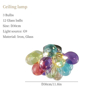 suspension moderne en verre créatif pour décoration intérieure