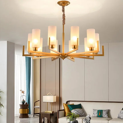 Lustre suspension LED style chinois rétro luxe — LZ4X9M