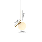 Ae Boule 20cm Laiton / Blanc froid