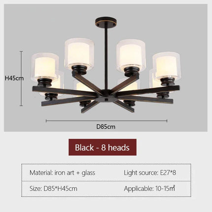 Lustre moderne en verre avec éclairage LED intégré — LZ4P9XQ