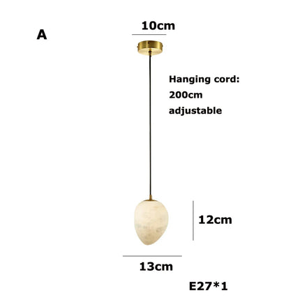 Suspension LED géométrique en marbre à intensité variable — LZ7FQ2