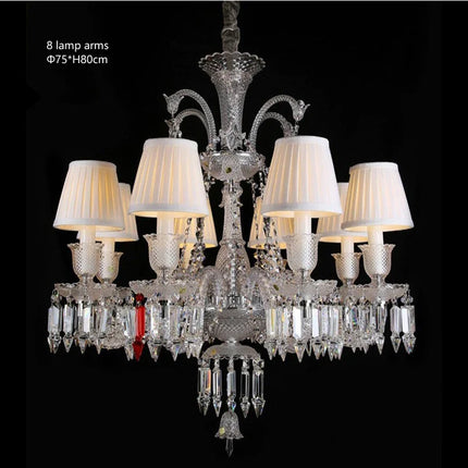Lustre transparent en cristal pour éclairage élégant — LZ4N7Q