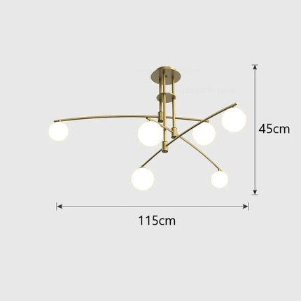 Lustre LED moderne en verre pour salon et cuisine Youlaike — LZ4P9XQ