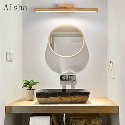 Applique murale LED en bois style nordique pour éclairage intérieur créatif — LZ4X9P7
