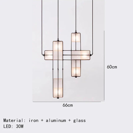 Lustre Art déco en verre et métal pour hôtel et bar — LZ4P9XQ