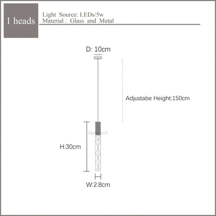 Lustre en or LED à spirale en cristal pour escalier moderne — LZ4X9T