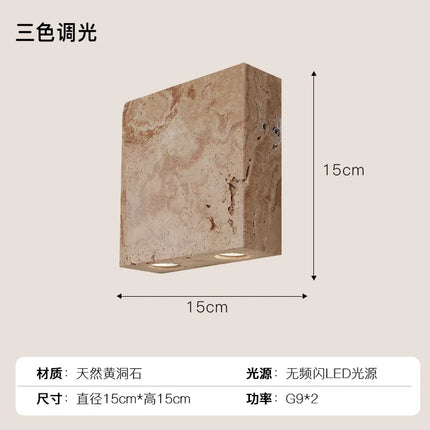 Applique murale en pierre style nordique rétro pour intérieur raffiné — LZ4X9P2