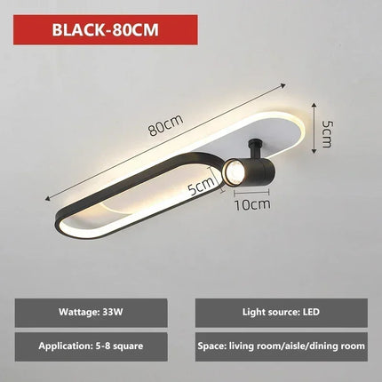 Plafonnier LED moderne avec spot orientable pour décoration intérieure — LZ4X9P
