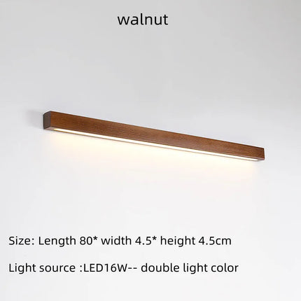Applique murale LED double teinte en bois de noyer — LZ4X9P2Q