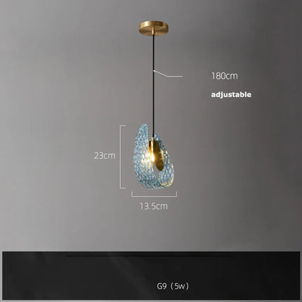 Lustre suspension LED en cristal éclairage design — LZ4X9T