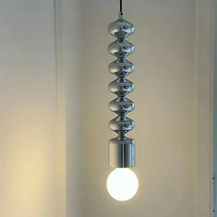 Lampe de chevet industrielle chromée à ligne ondulée moderne — LZ4X9P2
