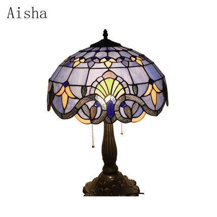 Suspension en verre fait main style nordique motif paon — LZ4X9T2