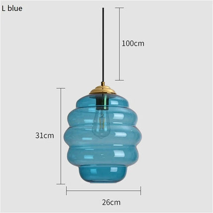suspension boule de vitrail nordique moderne