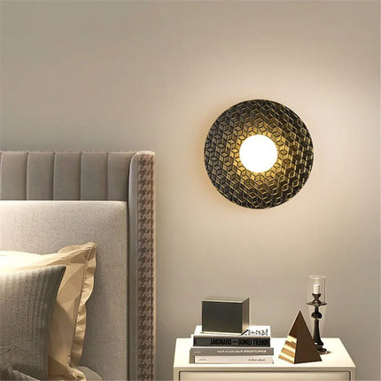 Applique murale LED ronde en métal style nordique pour intérieur moderne — LZ4X9P2