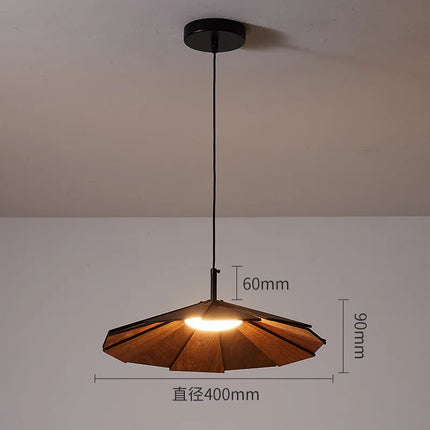 Suspension wabi-sabi en noyer fait main pour décoration intérieure — LZ7QX2