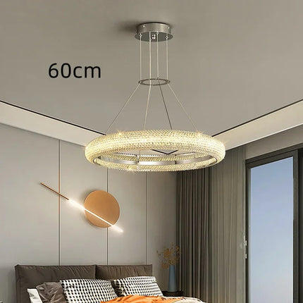 Lustre moderne en chrome et cristal pour intérieur — LZ4X9P2