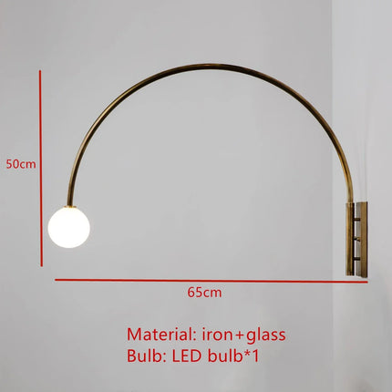 Applique murale LED courbée en métal doré G9 — LZ4X9P2
