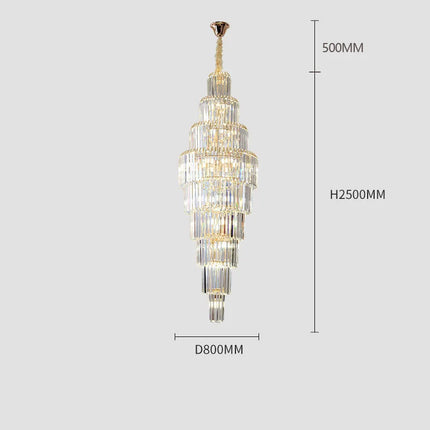 Lustre en cristal pour escalier et hall d’hôtel — LZ4X9T2