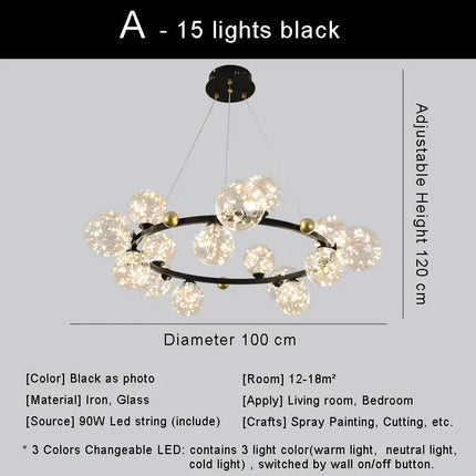 Lustre LED au design nordique pour décoration intérieure — LZ4X9M
