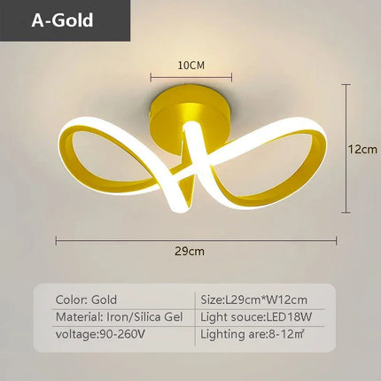 Plafonnier LED minimaliste moderne pour entrée, allée et escalier — LZ4X9P