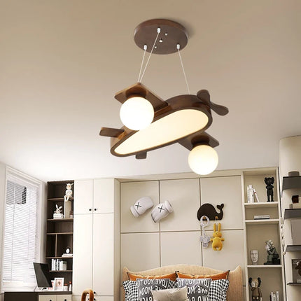 Suspension en bois massif à motif avion pour enfants — LZ4XJ9