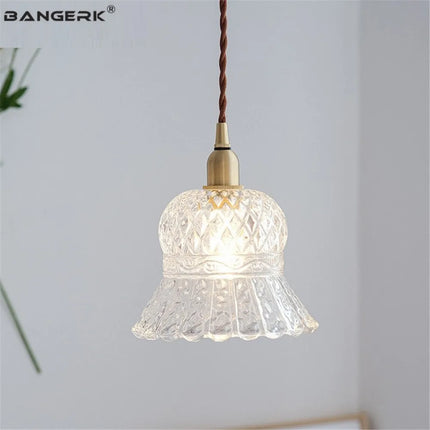 Lustre en laiton et verre au style antique pour décoration — LZ4X9P