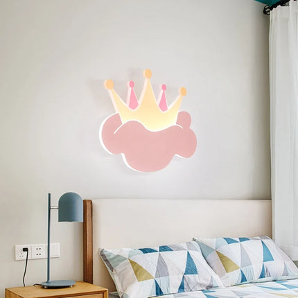 Applique murale en forme de couronne avec télécommande pour chambre enfant — LZ4X9T