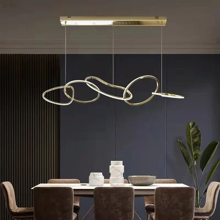 Suspension artistique en acier inoxydable doré moderne — LZ4X9T