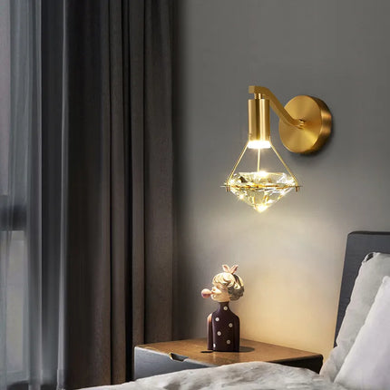 Applique murale cuivre minimaliste 5W lumière chaude pour chambre — LZQ7X9