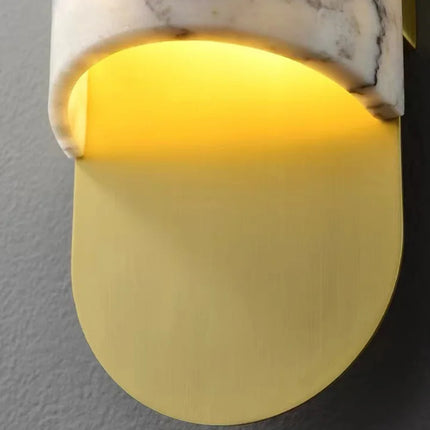 Applique murale LED créative avec abat-jour style chinois en marbre — LZ4X9P2