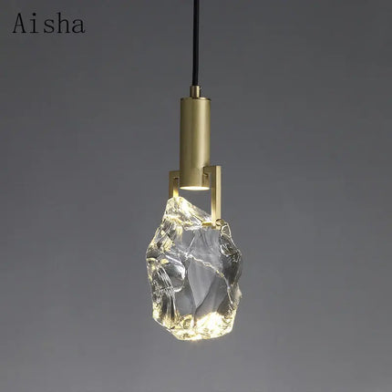 suspension en cristal led élégante pour décoration intérieure moderne