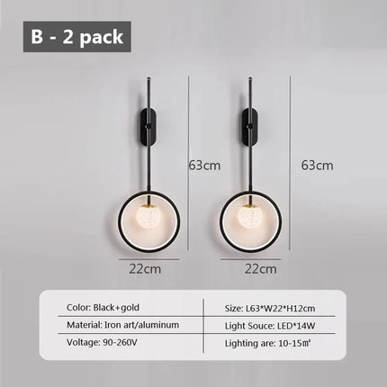Applique murale LED au design moderne pour décoration intérieure élégante — LZ4X9P