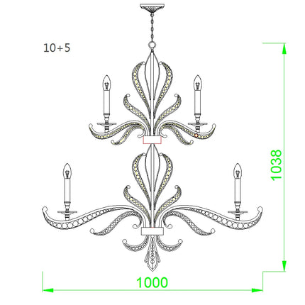 lustre de luxe or design moderne luminaire décoratif idéal bougie