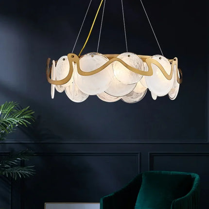 Lustre suspension en verre pour salon au style post-moderne — LZ4X9T2