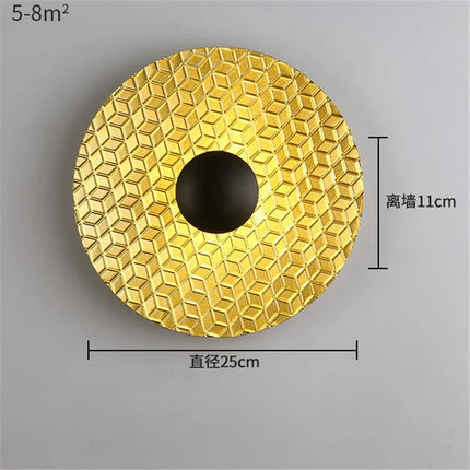 Applique murale LED ronde en métal style nordique pour intérieur moderne — LZ4X9P2