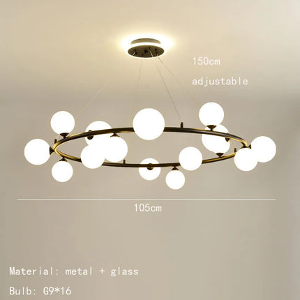 Suspension nordique avec boule de verre et anneau mat réglable — LZ4G7X