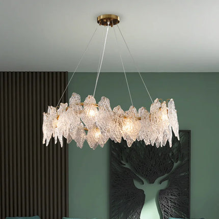 Lustre suspension en cristal lumineux au design moderne élégant — LZ4X9P