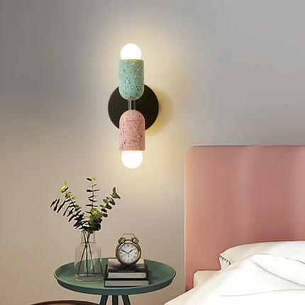 Applique murale japonaise à double tête LED en ciment — LZ4X9P2