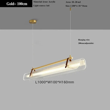 Lustre acrylique avec ceinture LED pour éclairage moderne — LZ4X9T
