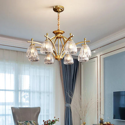 Lustre rétro en verre pour une ambiance élégante et lumineuse — LZ4G7XQ