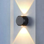 2 éclairages latéraux 2W / Dia70xH53mm / Blanc chaud | Noir