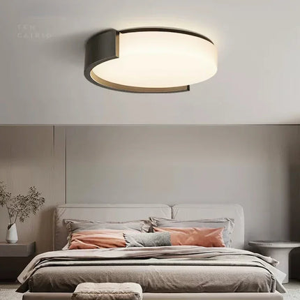 Plafonnier LED rond style nordique pour allées variées — LZ4X9P2