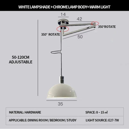 Lustre pliable télescopique au design nordique contemporain — LZ4X9M
