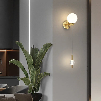 Applique murale moderne en laiton avec 3 abat-jours interchangeables — LZ4X9T
